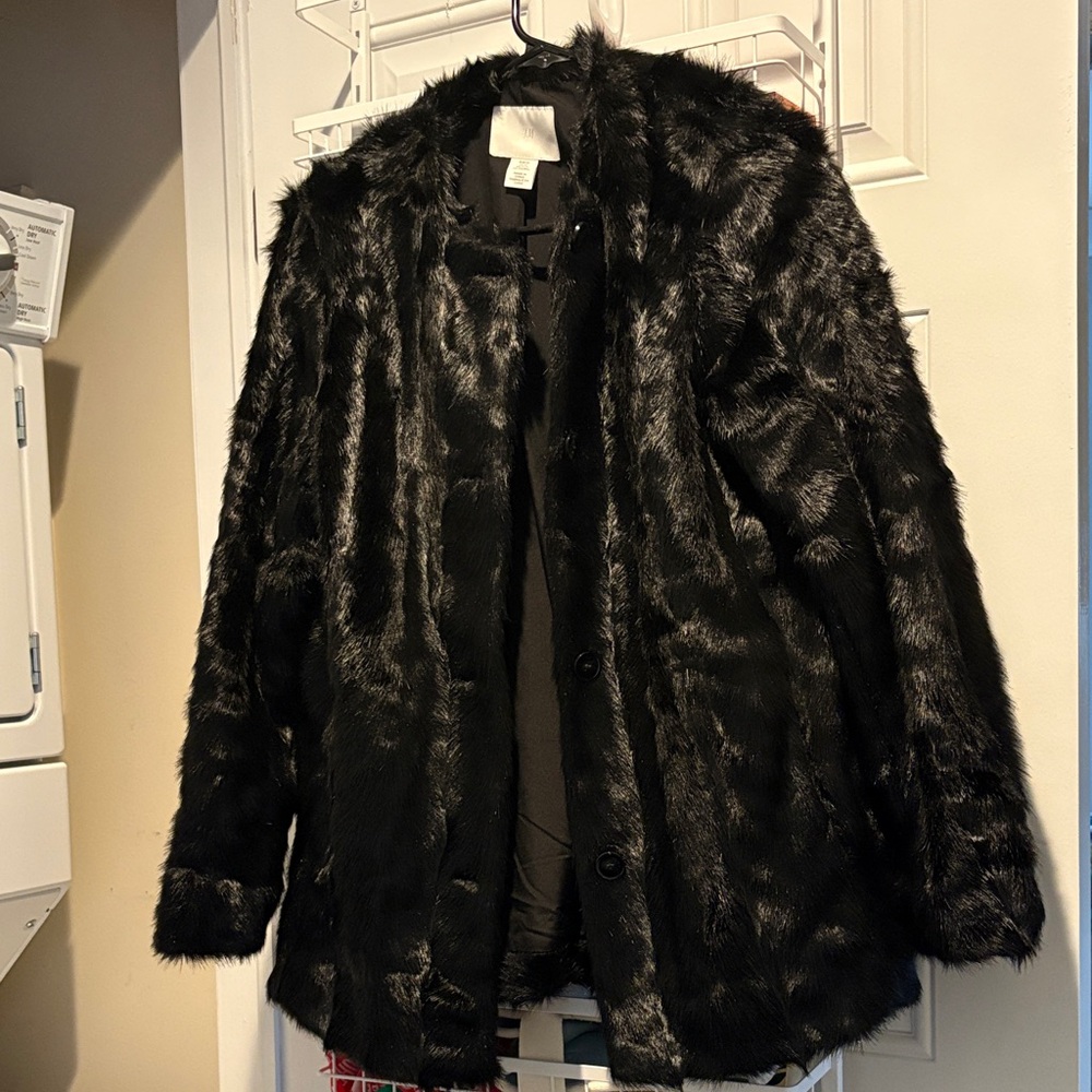 H&M Black Teddy Jacket